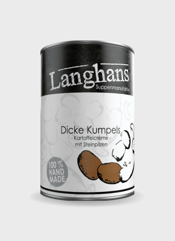 DICKE KUMPELS . Kartoffelcreme mit Steinpilzen