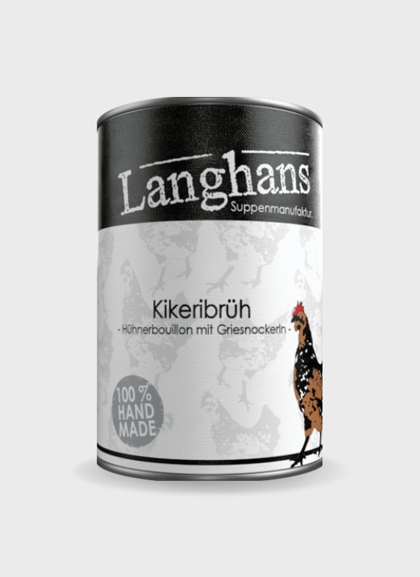 KIKERIBRÜH . Hühnerbouillon mit Griesnockerln