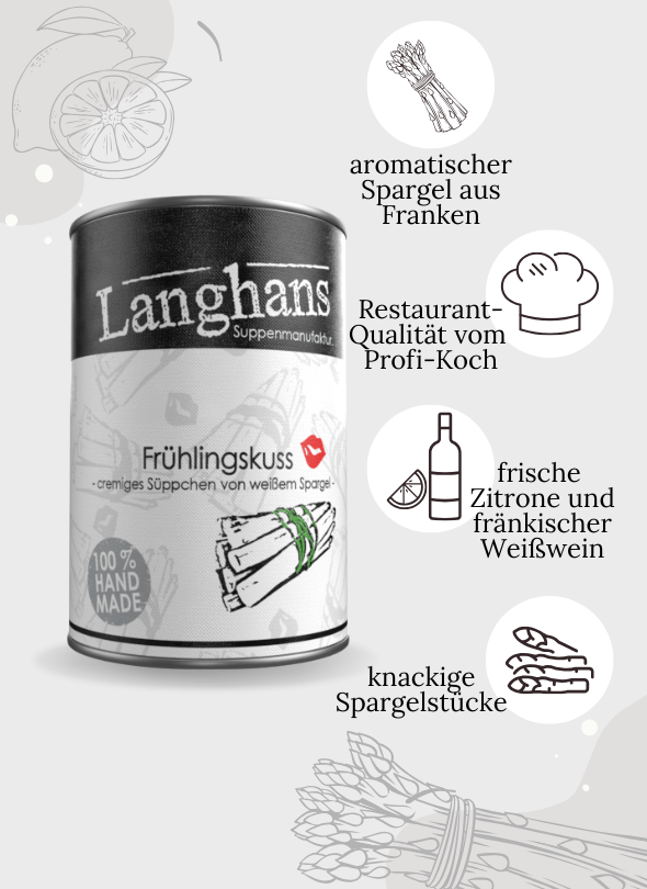 FRÜHLINGSKUSS . cremiges Süppchen von weißem Spargel
