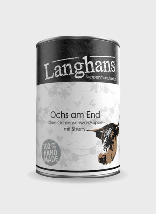 OCHS AM END . Klare Ochsenschwanzsuppe mit Sherry