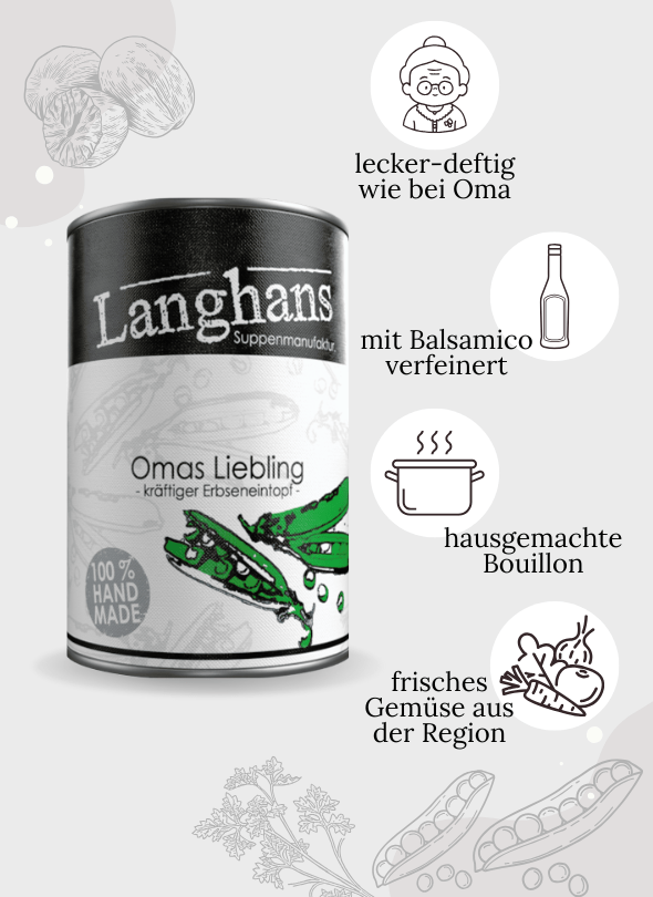 OMAS LIEBLING . Kräftiger Erbseneintopf
