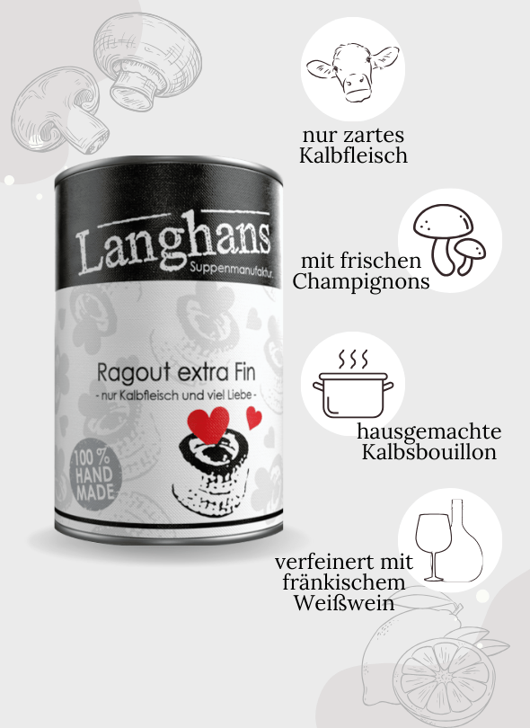 RAGOUT EXTRA FIN . Ragout fin aus Kalbfleisch